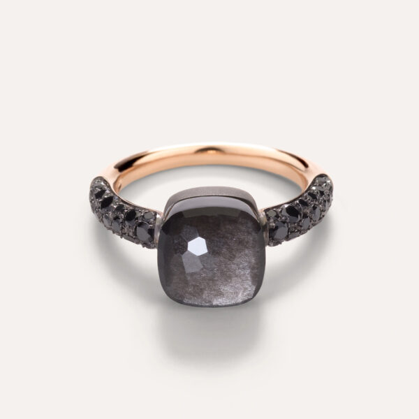 Pomellato Nudo Petit Obsidian & Black Diamond Ring - PAB7040_OT000_DBKOS-53