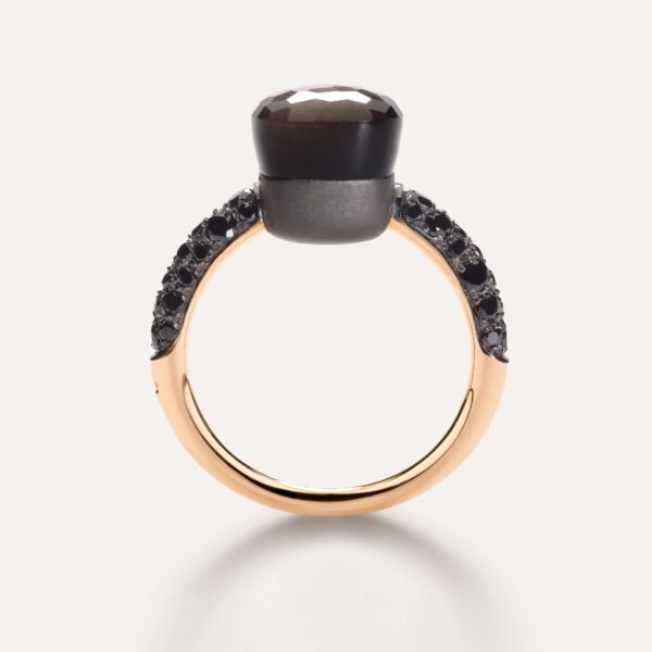 Pomellato Nudo Petit Obsidian & Black Diamond Ring - PAB7040_OT000_DBKOS-53