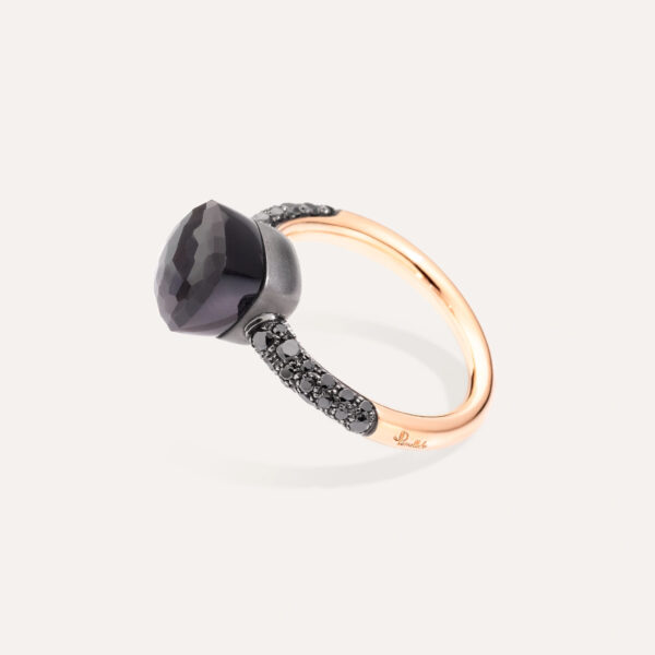 Pomellato Nudo Petit Obsidian & Black Diamond Ring - PAB7040_OT000_DBKOS-53