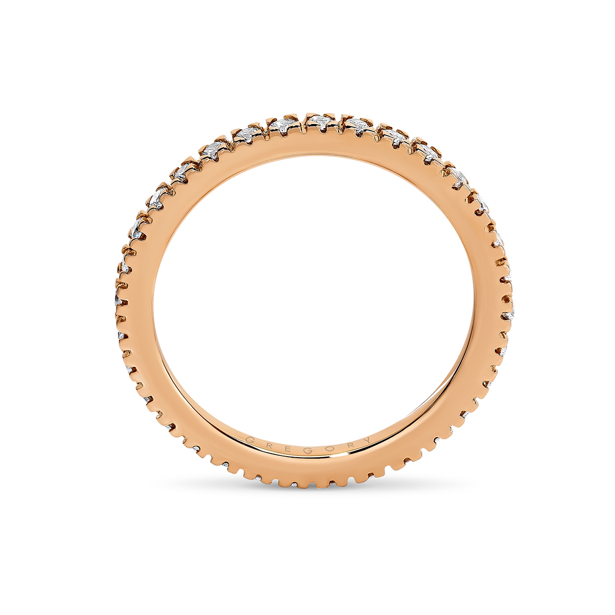 18K Rose Gold Claw Set Diamond Eternity Band