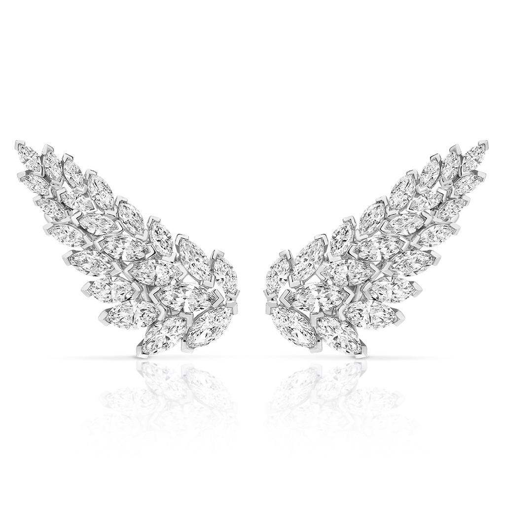 Marquise Diamond Wing Earrings - Gregory Jewellers