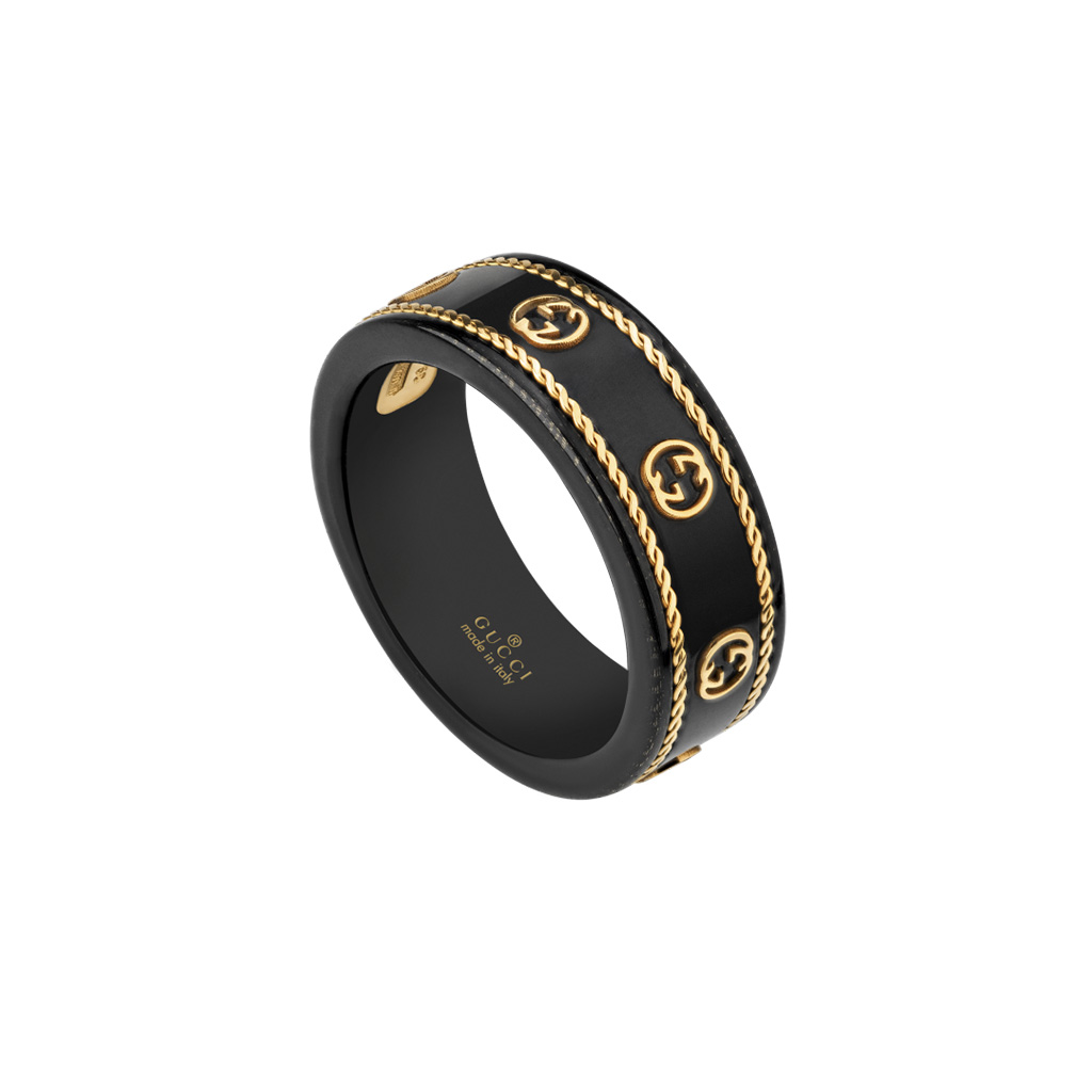 gucci icon ring in yellow gold