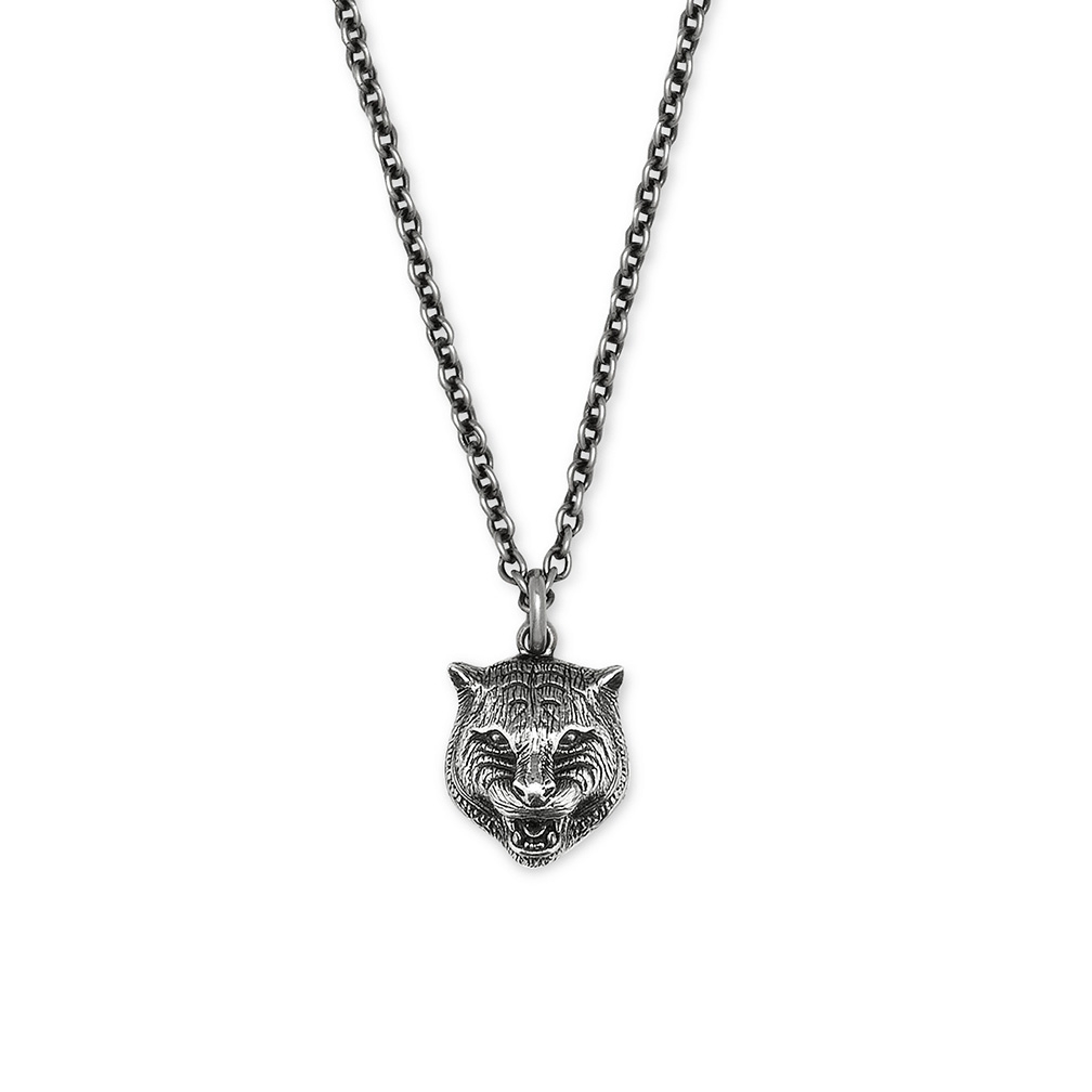 gucci wolf head necklace