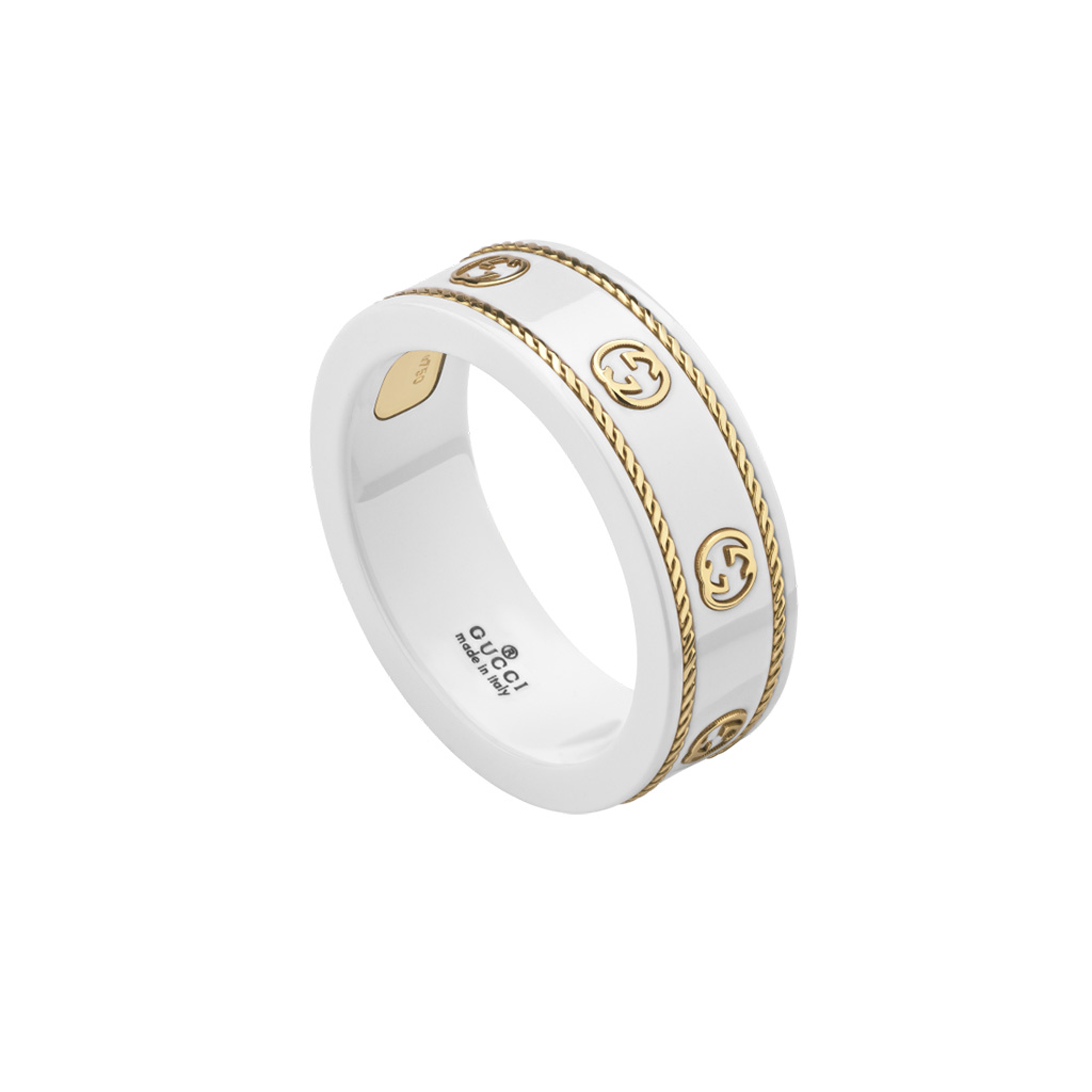Gucci Icon Ring with Yellow Gold 