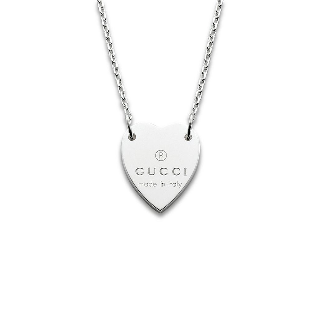 gucci trademark heart necklace