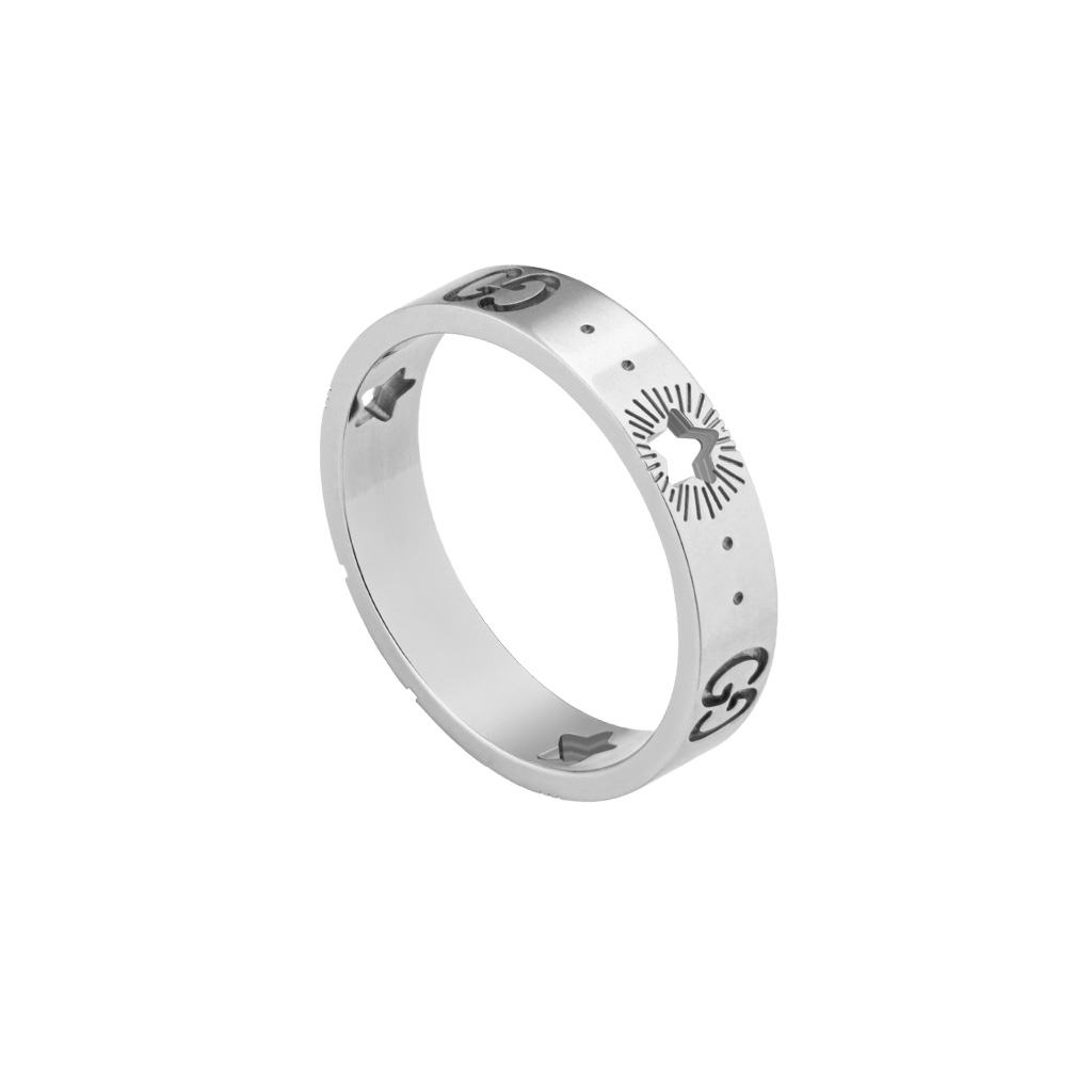 gucci white gold ring