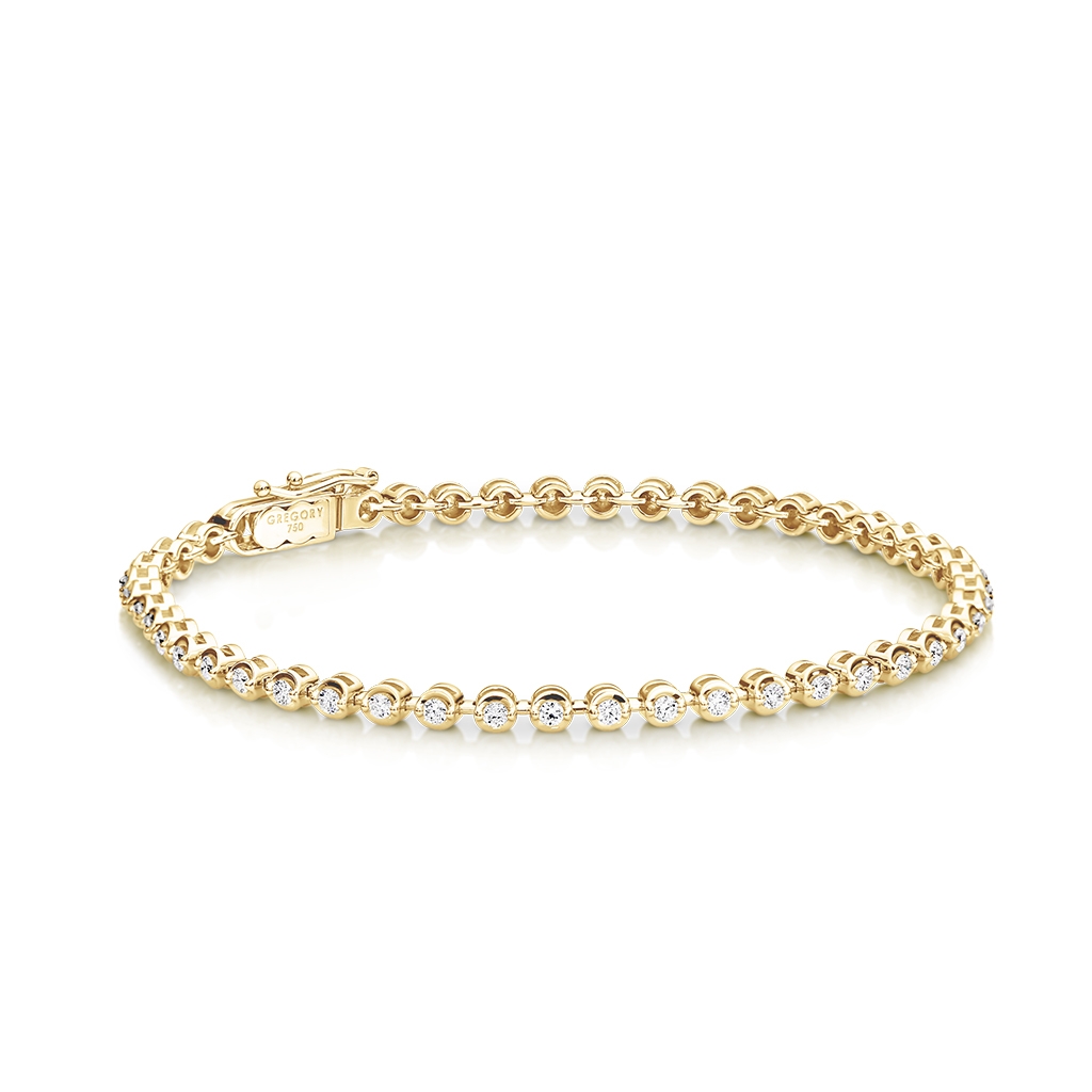 1.00ct Classic Diamond Bracelet Yellow Gold - Gregory Jewellers