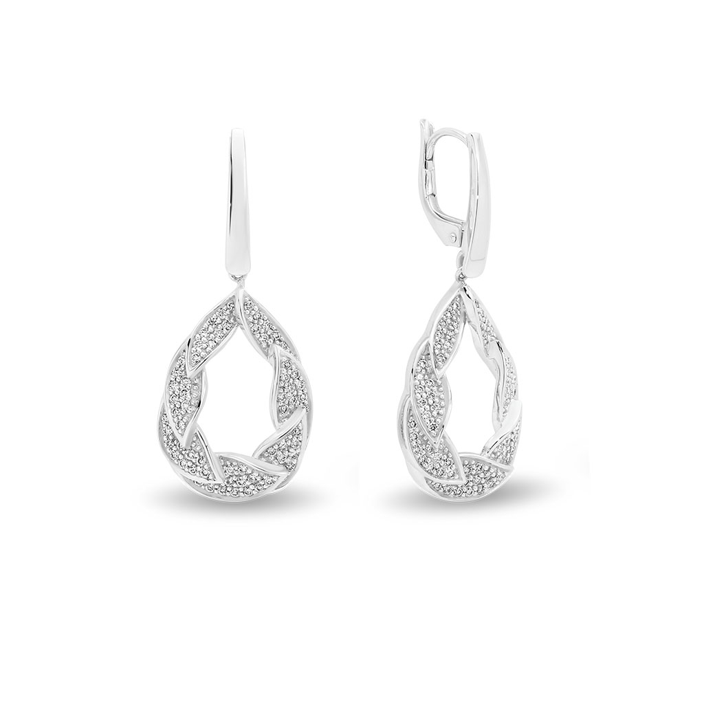 Diamond Pave Tear Drop Earrings | Gregory Jewellers