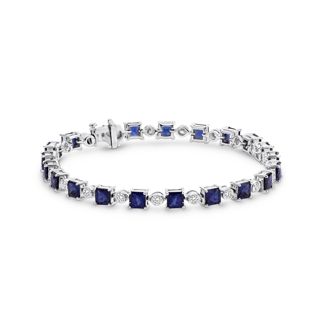 Ceylon Sapphire & Diamond Tennis Bracelet - Gregory Jewellers
