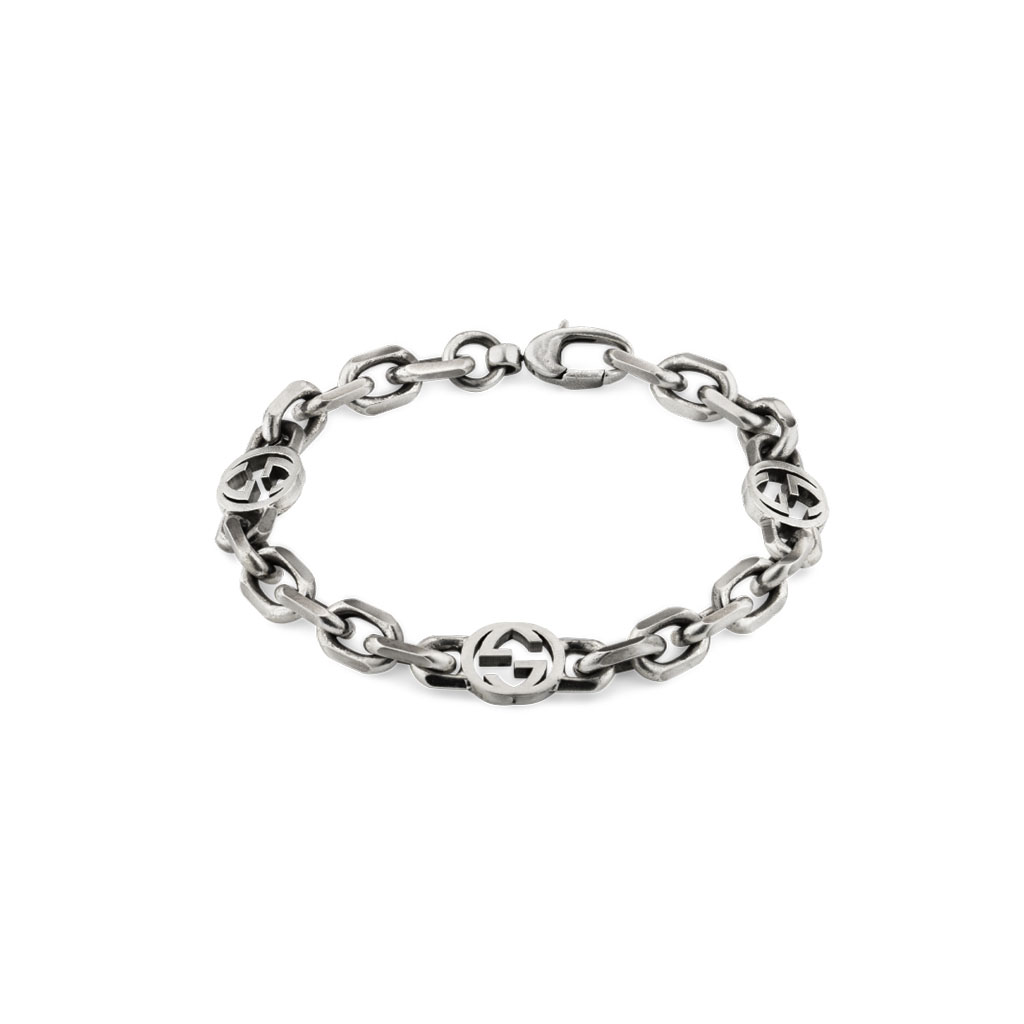 bracelet with double g in silver