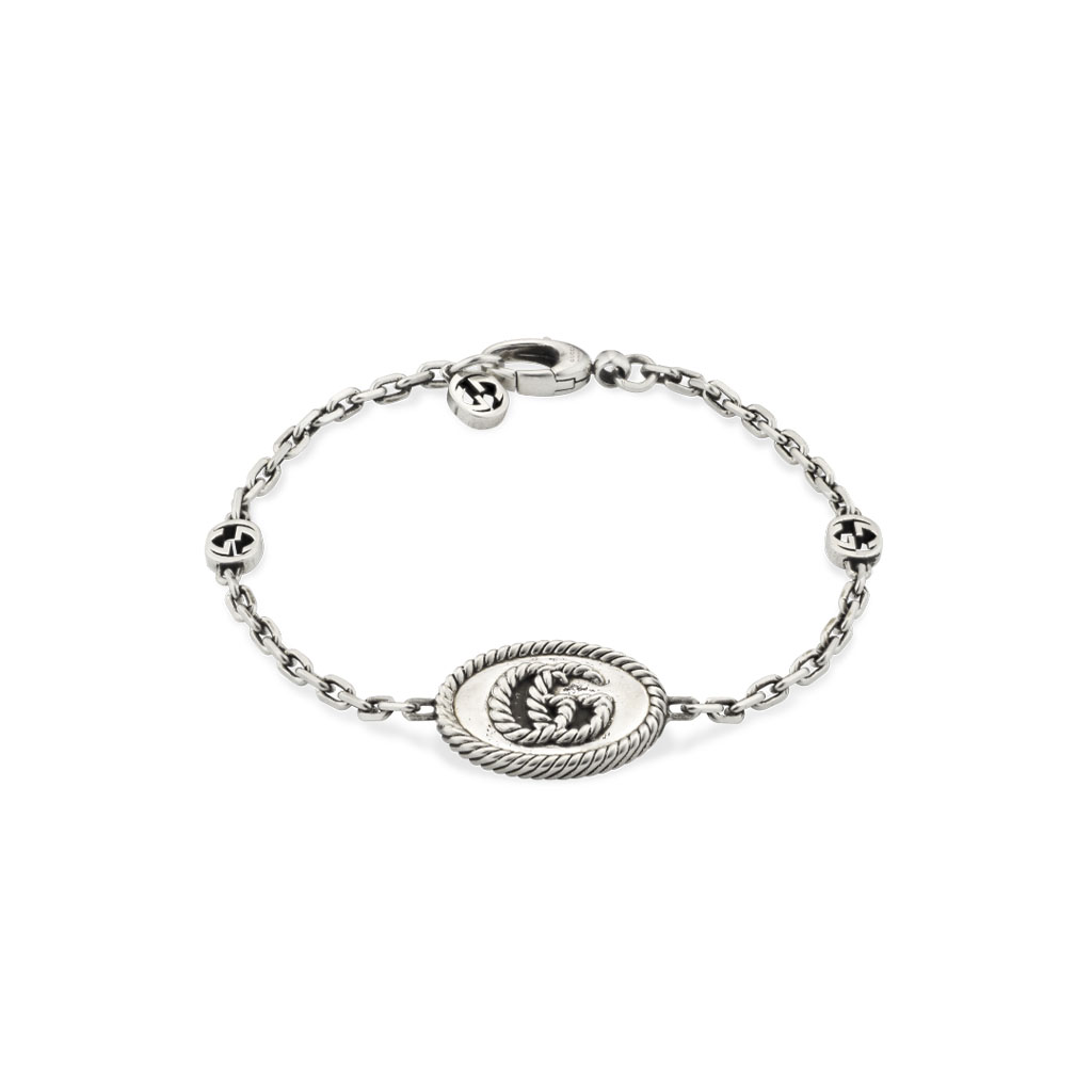 bracelet with double g in silver