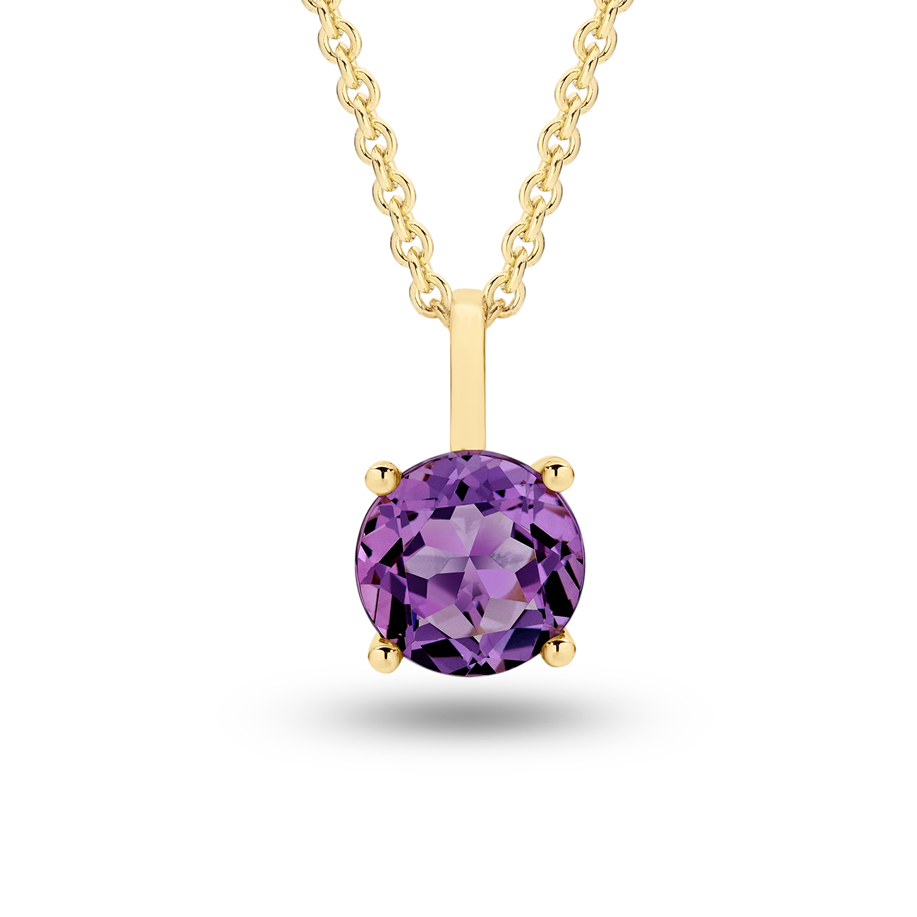 yellow gold amethyst necklace