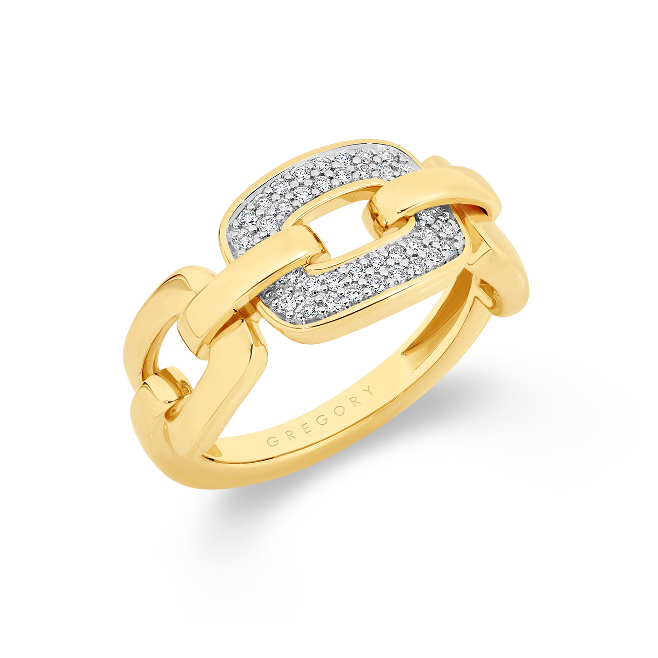 Chain link deals ring gold