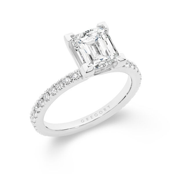 Tycoon Cut Diamond Band Engagement Ring