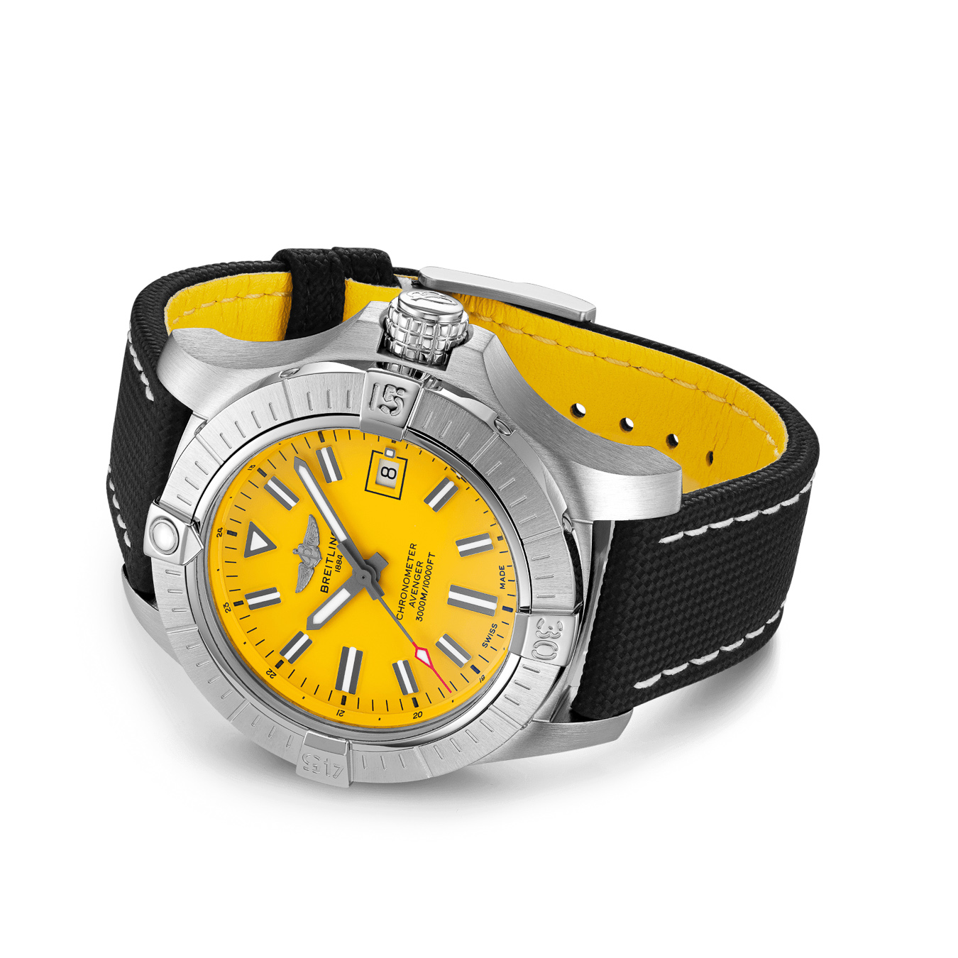 Breitling avenger yellow top dial