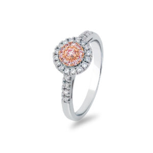 Pink & White Diamond Blush Amelia Ring BPR-RDDSB0102