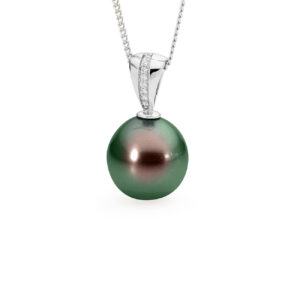 Allure Tahitian Pearl & Diamond V Bale Pendant - P151W12B