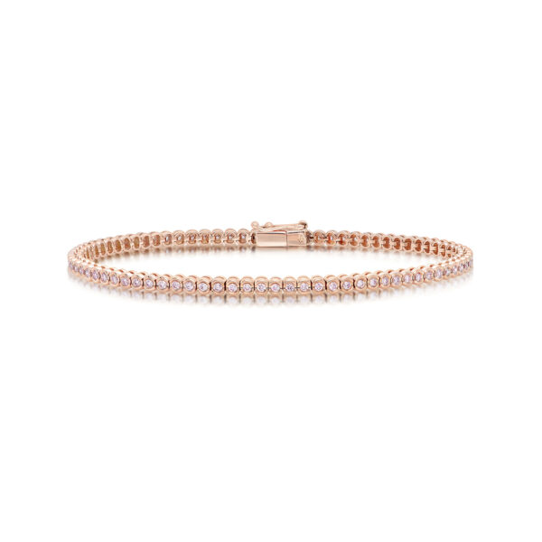 Pink Diamond Calla Tennis Bracelet PKB-RDTER0109