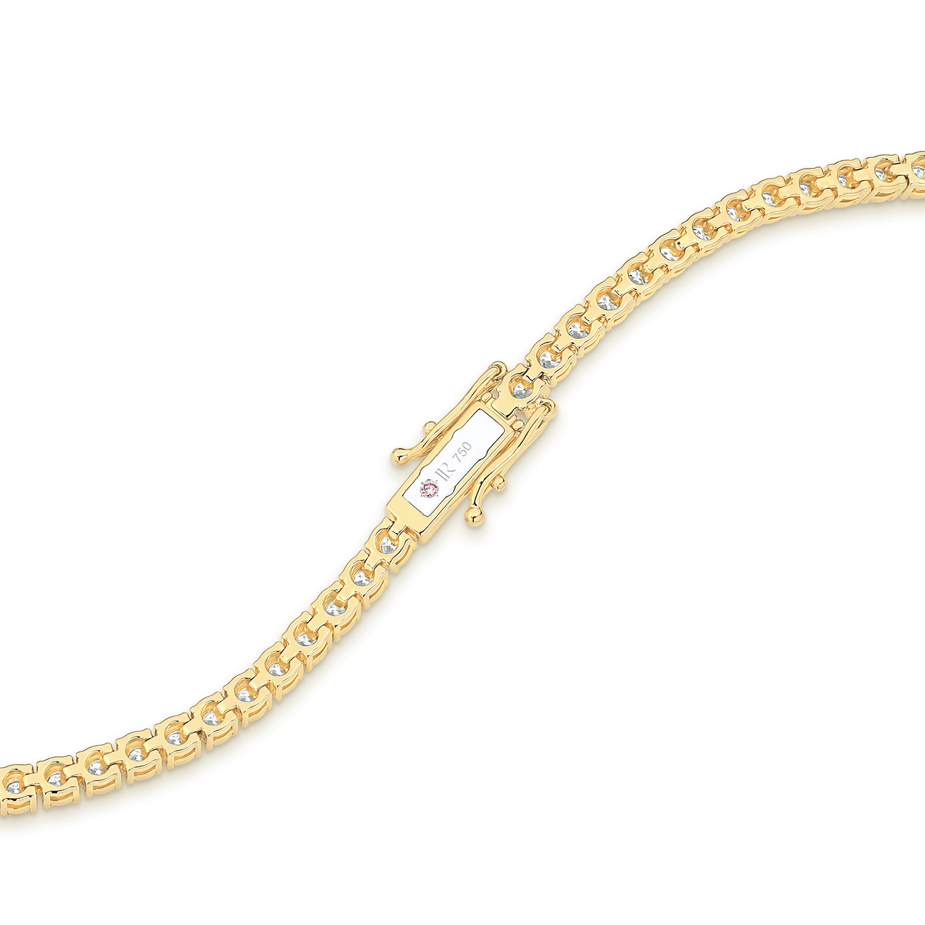 10.00ct Round Brilliant Lab Diamond Tennis Necklace In 18K Yellow Gold