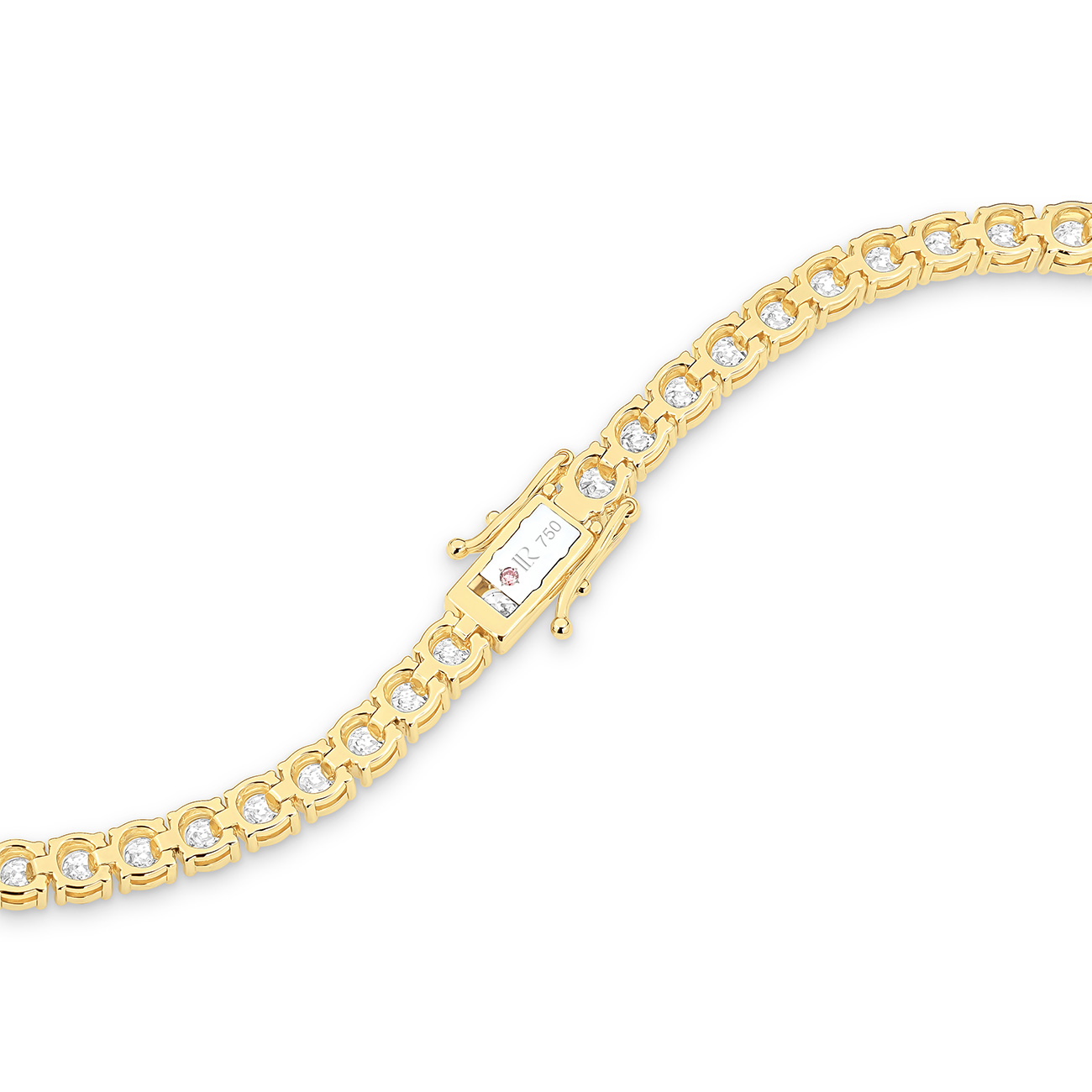 20.00ct Round Brilliant Lab Diamond Tennis Necklace In 18K Yellow Gold