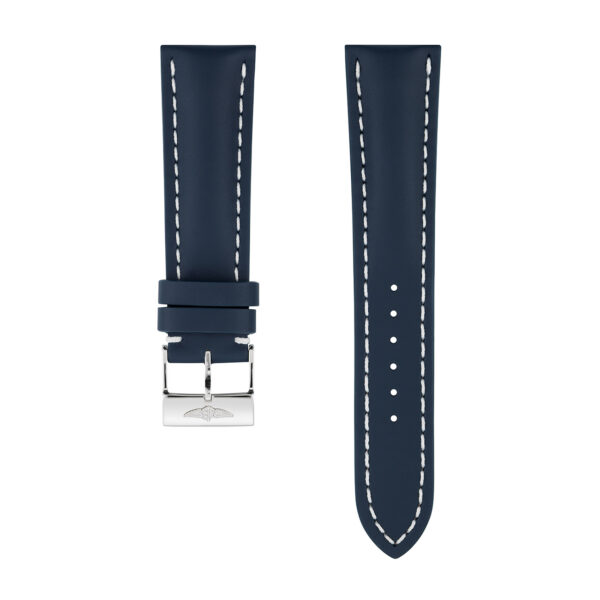 Breitling Blue Calfskin Leather Watch Strap 24mm - 101X