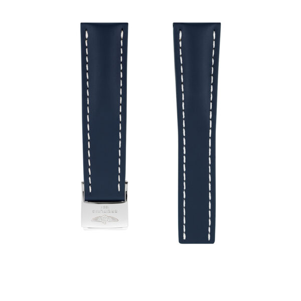 Breitling Blue Calfskin Leather Watch Strap 24mm - 102X