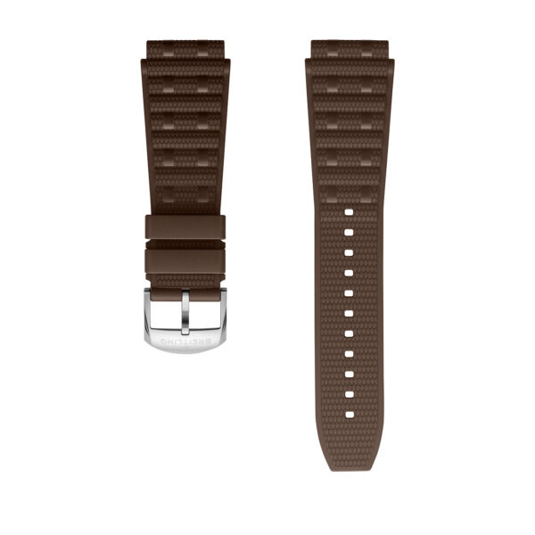 Breitling Brown Rouleaux Rubber Watch Strap 22mm - 302S