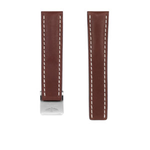 Breitling Brown Novo Nappa Calfskin Leather Watch Strap 22mm - 438X