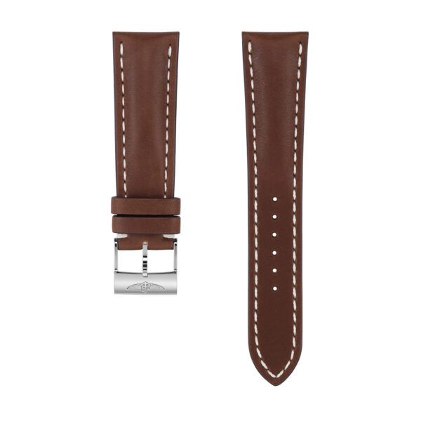 Breitling Brown novo nappa calfskin leather watch strap 24mm