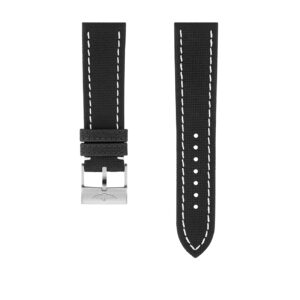 Breitling Anthracite Military Calfskin Leather Watch Strap 22mm - 521X