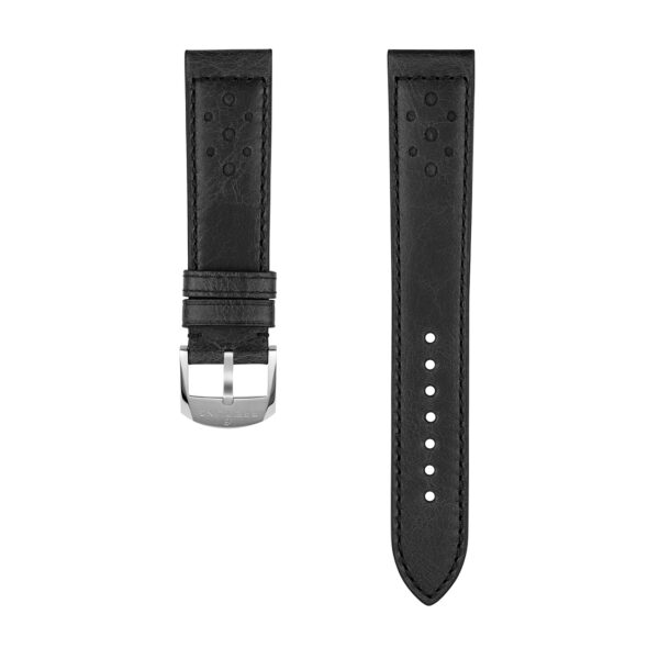 Breitling Black Racing-Themed Calfskin Leather Watch Strap 20mm | 638X