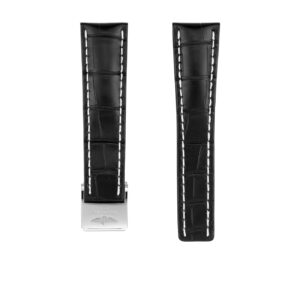 Breitling Black Alligator Leather Watch Strap 24mm - 761P