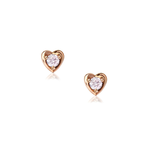 White & Argyle Pink Diamond Blush Yuriko Earrings - BPE-HENSB0101