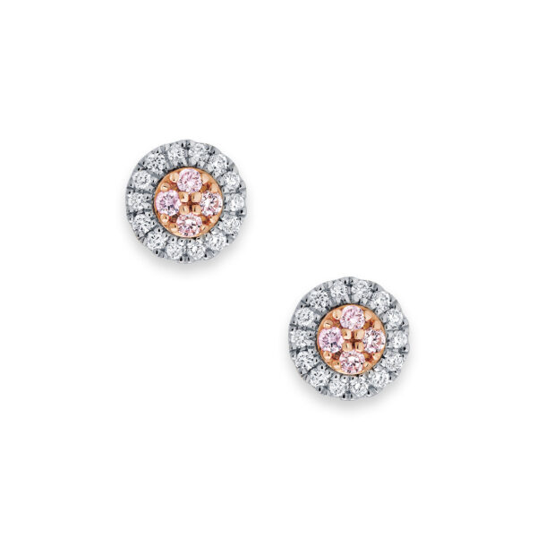 White & Argyle Pink Diamond Blush Emma Earrings BPE-RDCSB0201