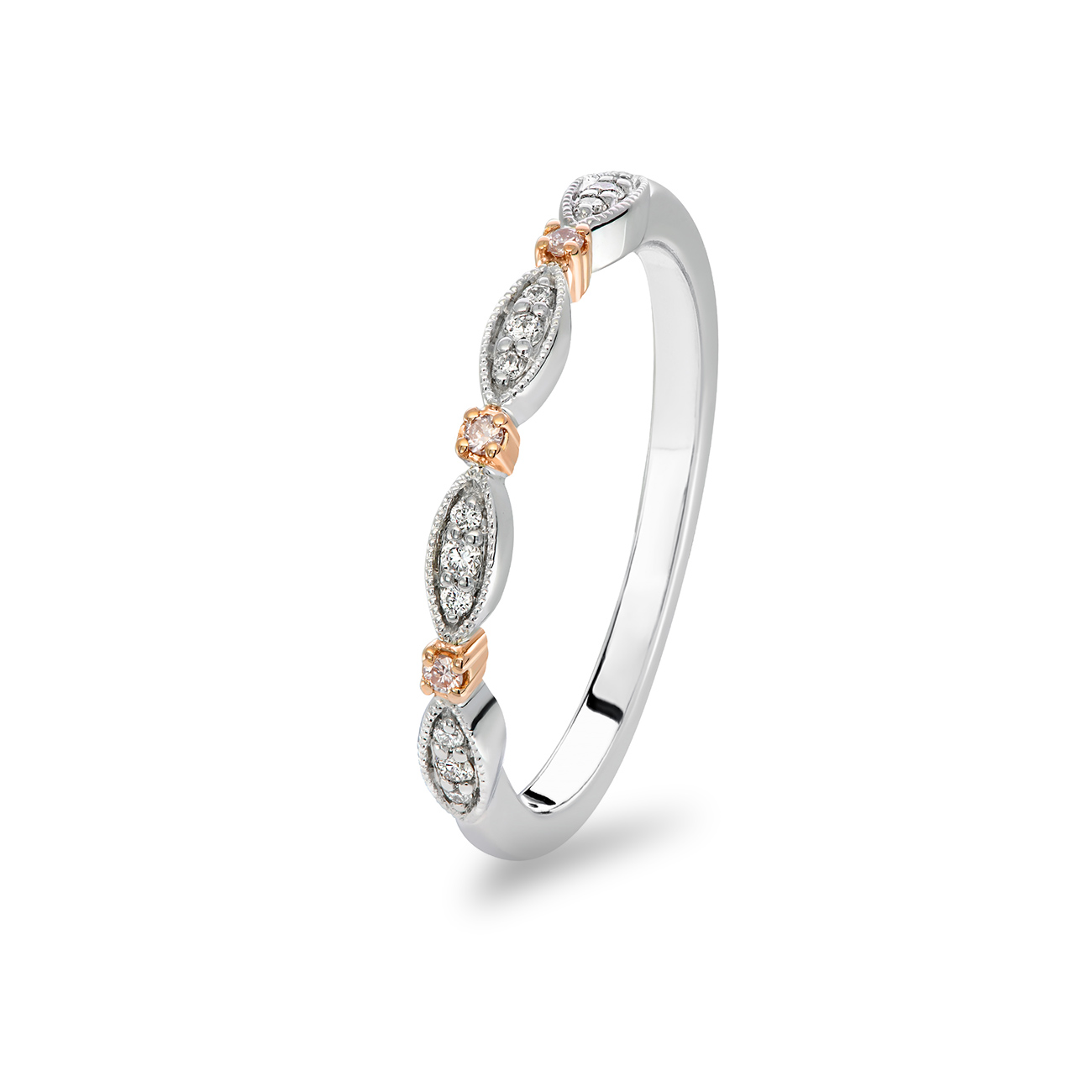 Pink & White Diamond Blush Scintilla Ring