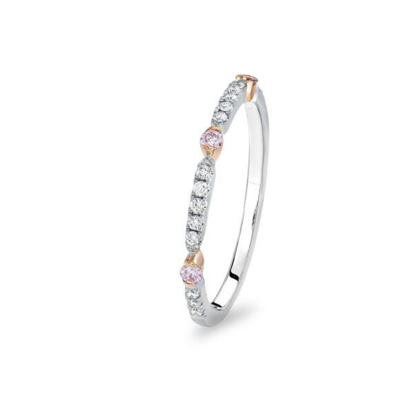 Kimberley White & Argyle Pink Diamond Betti Ring | PKW-RDHBB1202