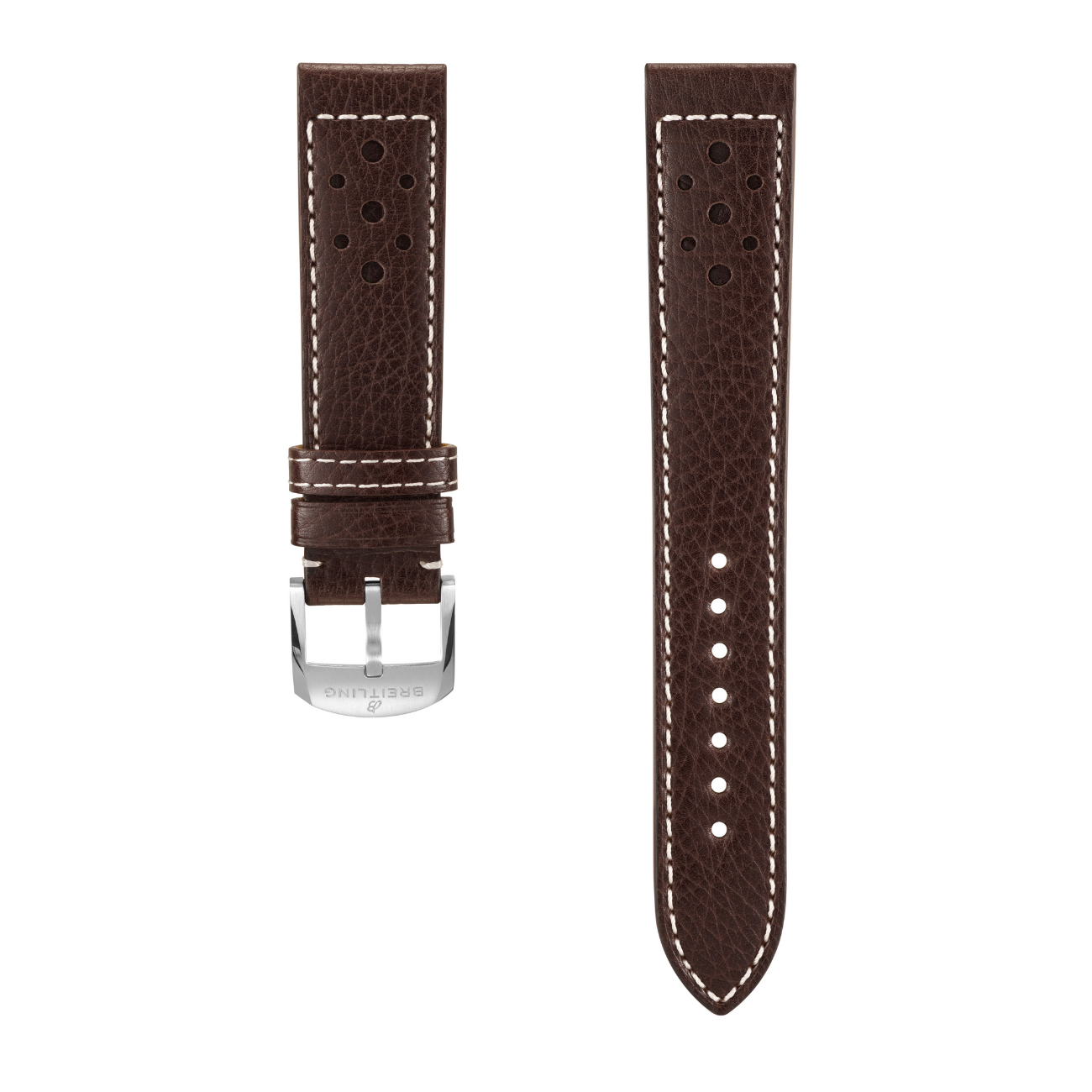 Breitling Brown Racing-Themed Calfskin Leather Watch Strap 20mm