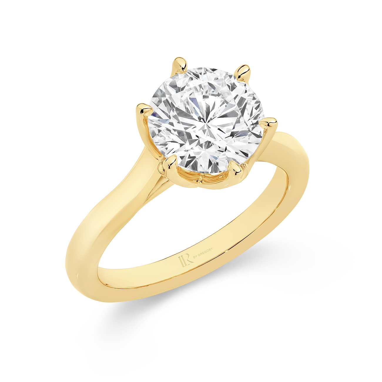 Legacy Round Brilliant Lab Diamond Solitaire Engagement Ring In 18K Yellow Gold