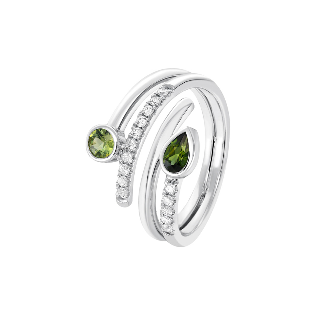 Green Australian Sapphire Natalie Ring