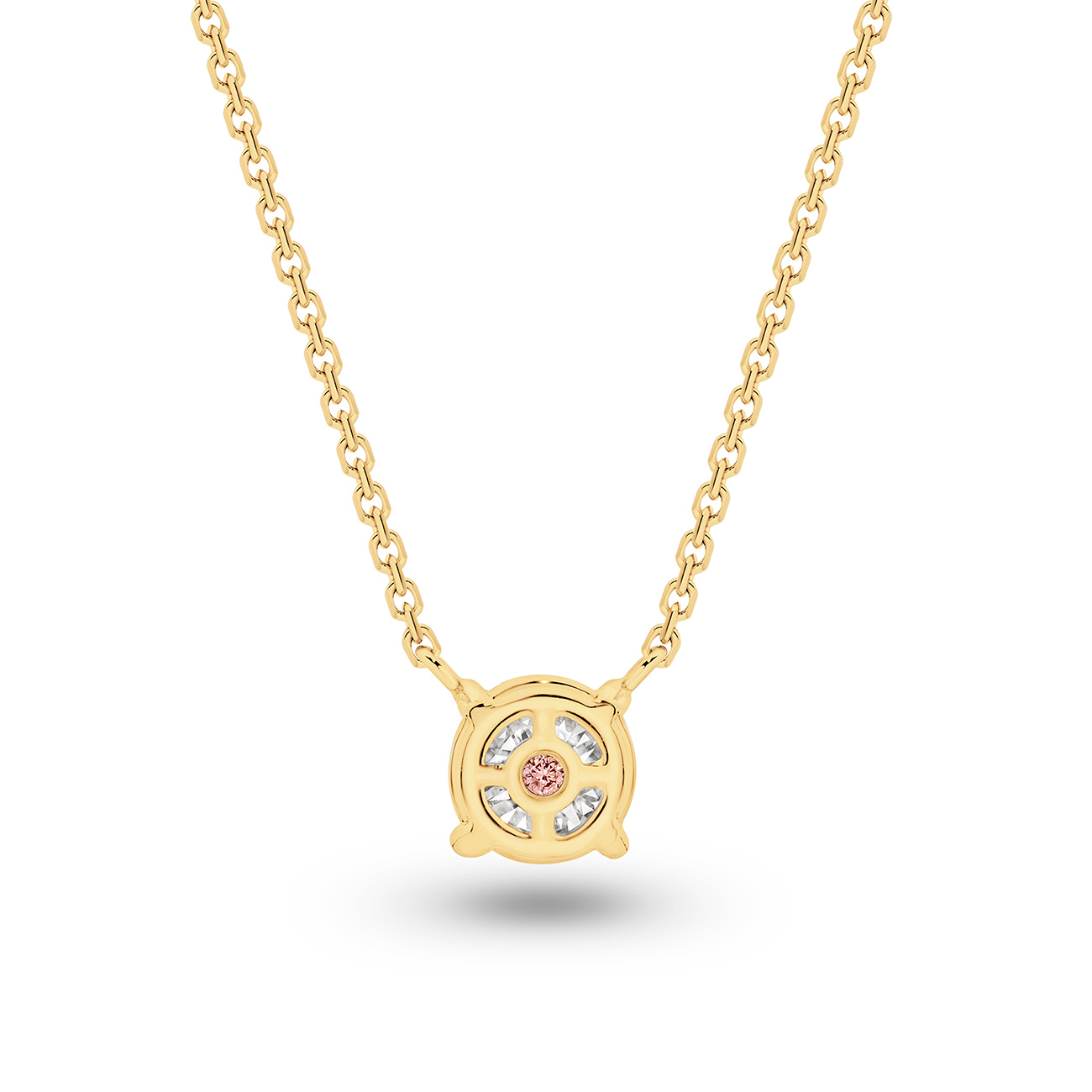 Classic Solitaire Round Brilliant Lab Diamond Necklace In 18K Yellow Gold 1.00ct