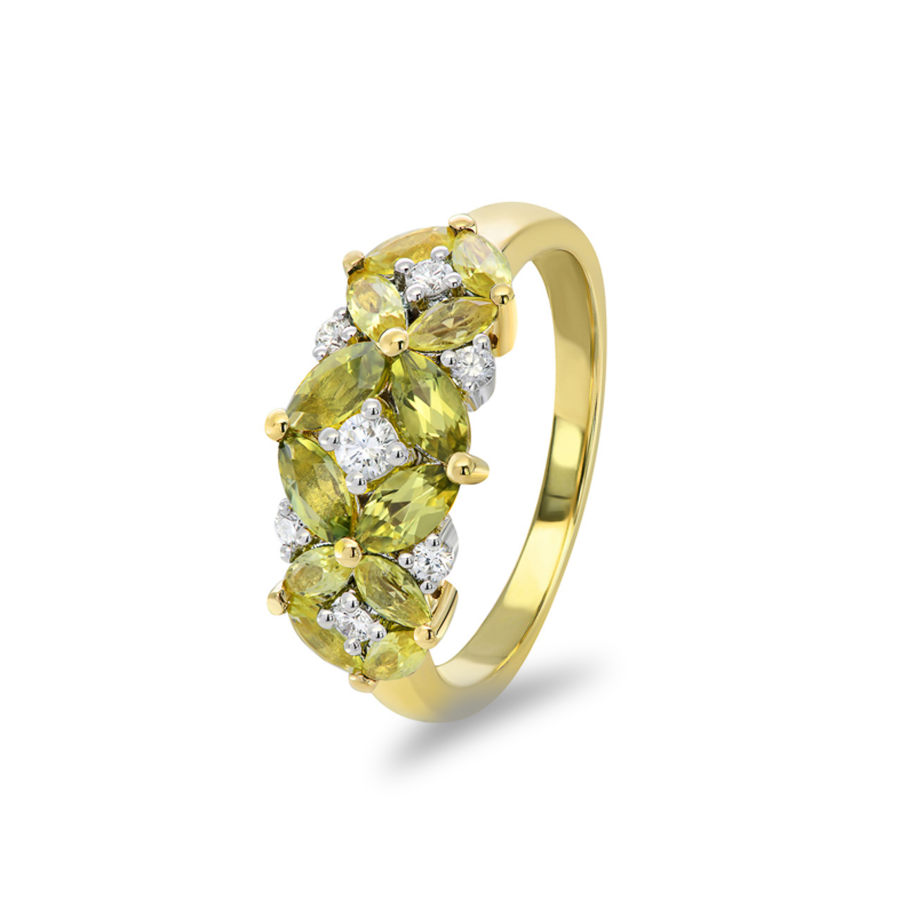 Yellow Australian Sapphire Primrose Ring