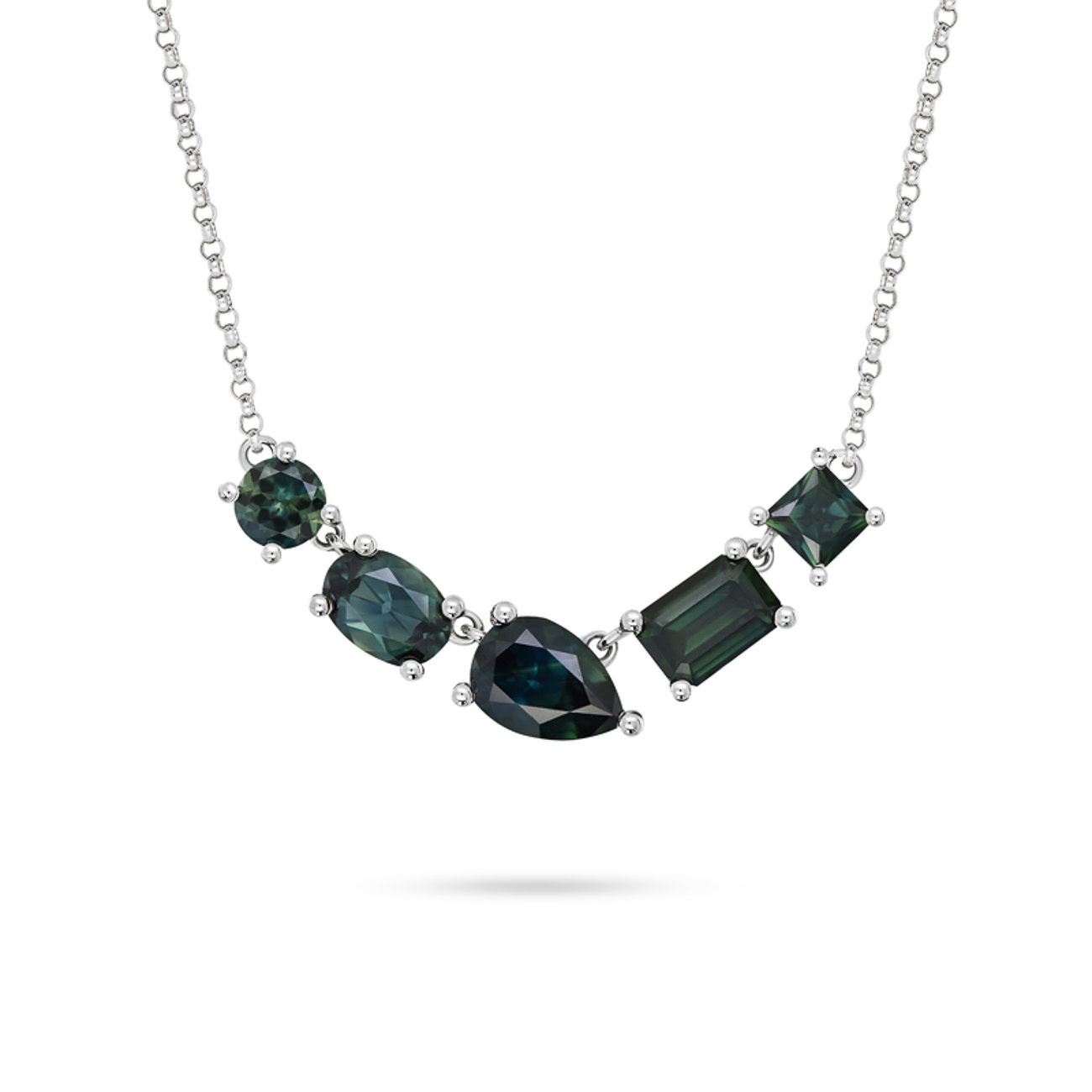 Teal Australian Sapphire Miley Necklace