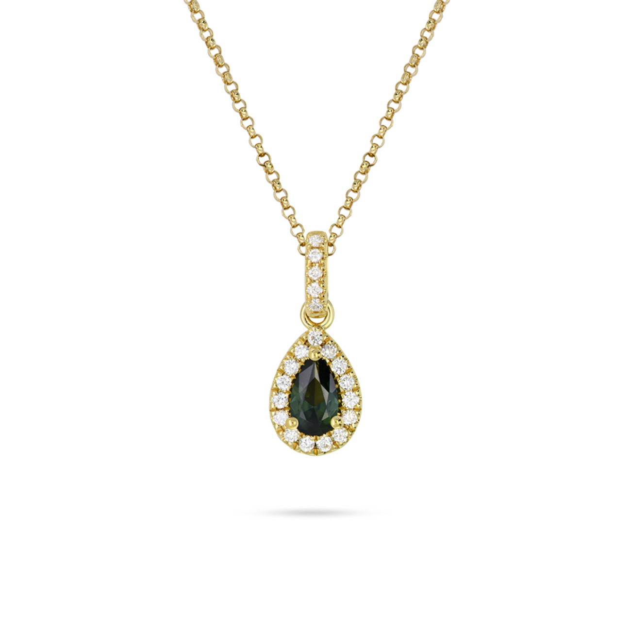 Teal Australian Sapphire Clarissa Necklace