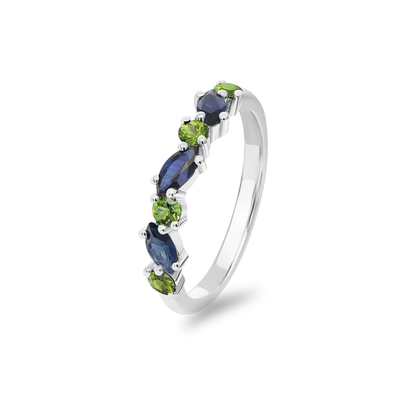 Blue &#038; Green Australian Sapphire Nora Ring