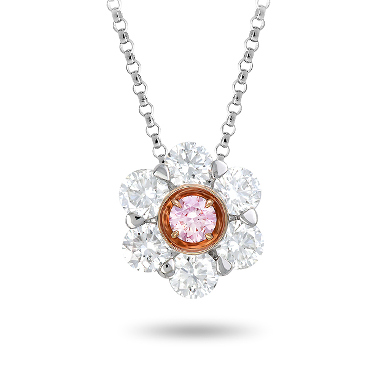 Pink &#038; White Kimberley Peony Petite Necklace