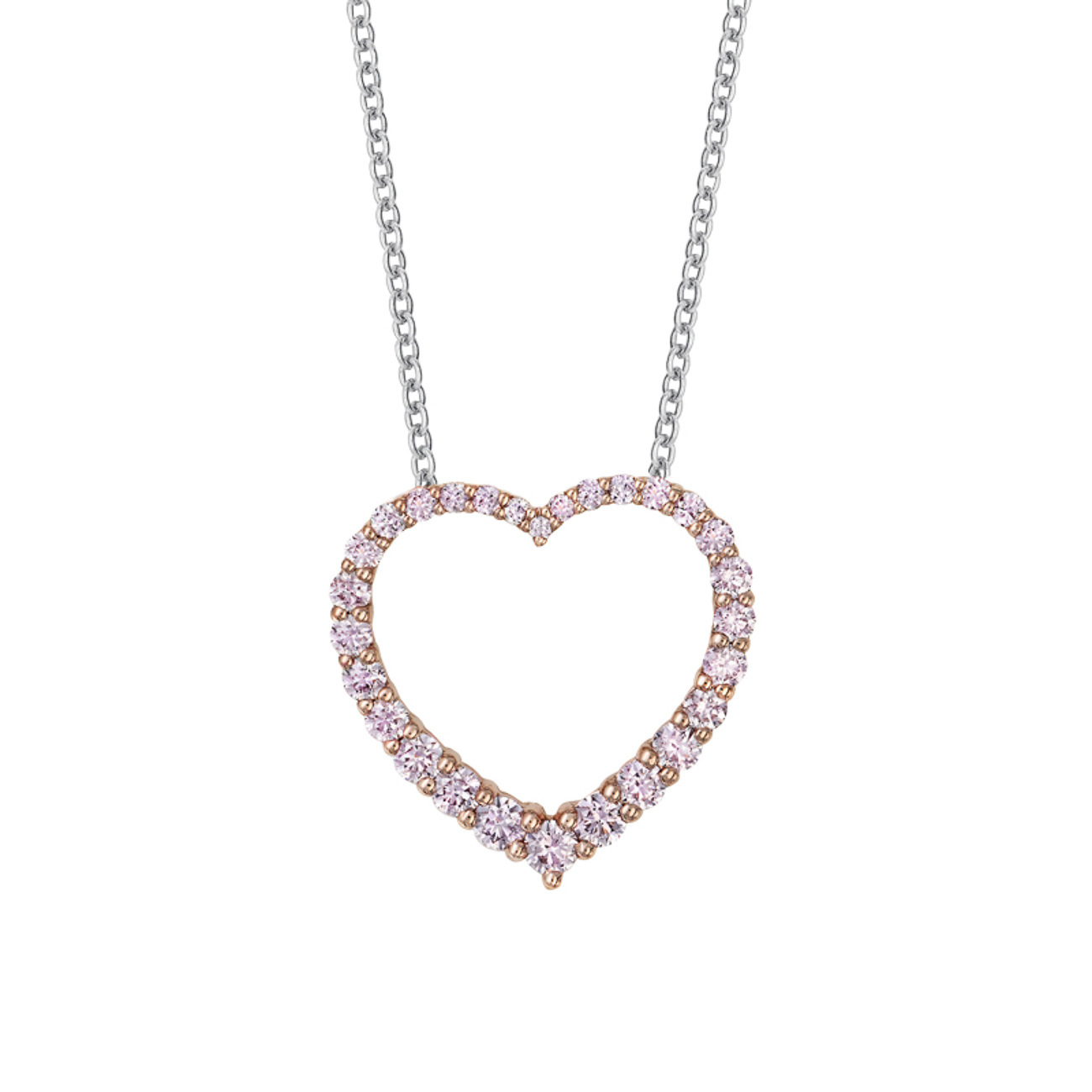 Pink &#038; White Diamond Love Never Fails Necklace