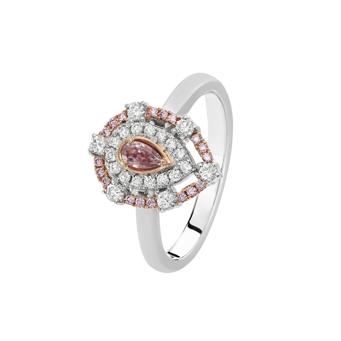 Pink &#038; White Diamond Sophie Ring