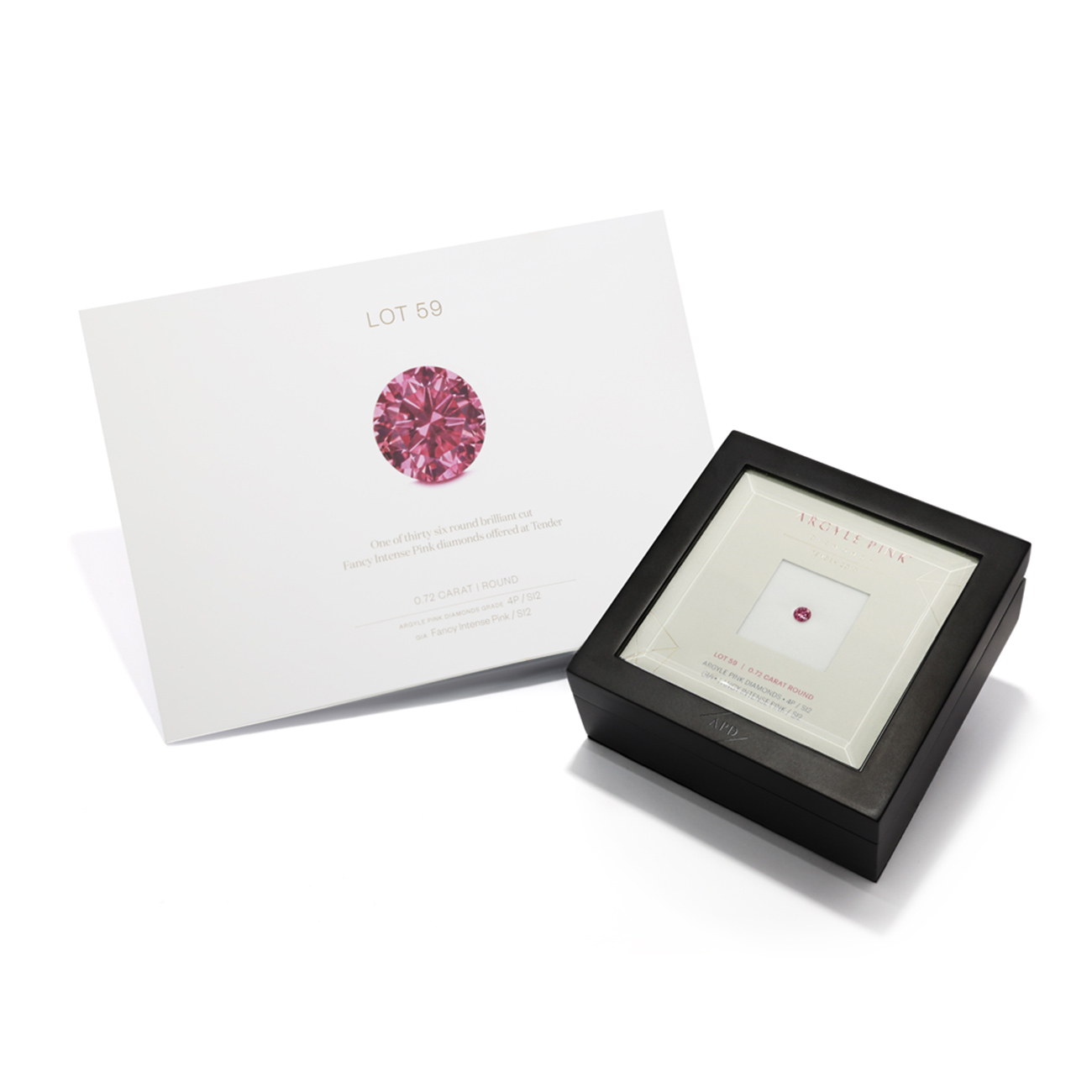 Argyle pink diamond Round 4P SI2 1=0.72CT