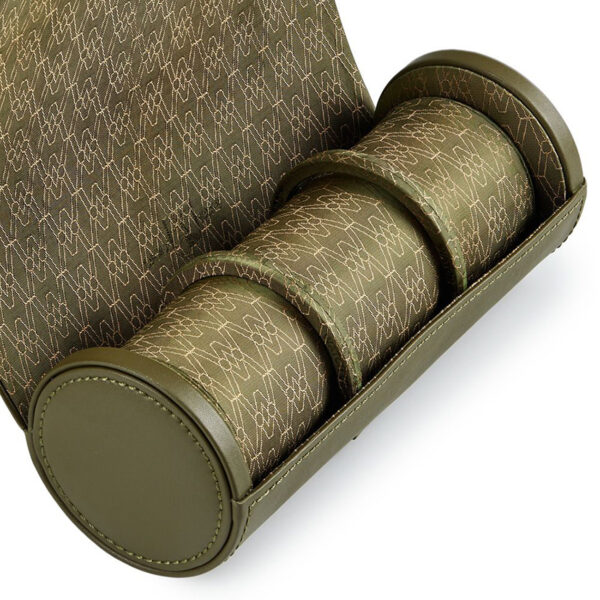 Wolf triple watch roll, olive colour