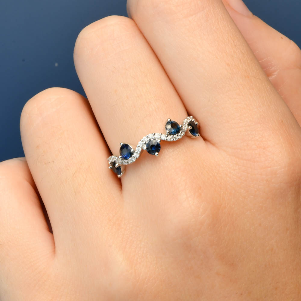 Blue Australian Sapphire Savannah Ring